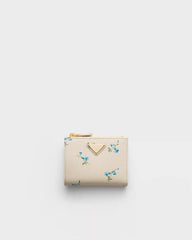 Small printed Saffiano leather wallet