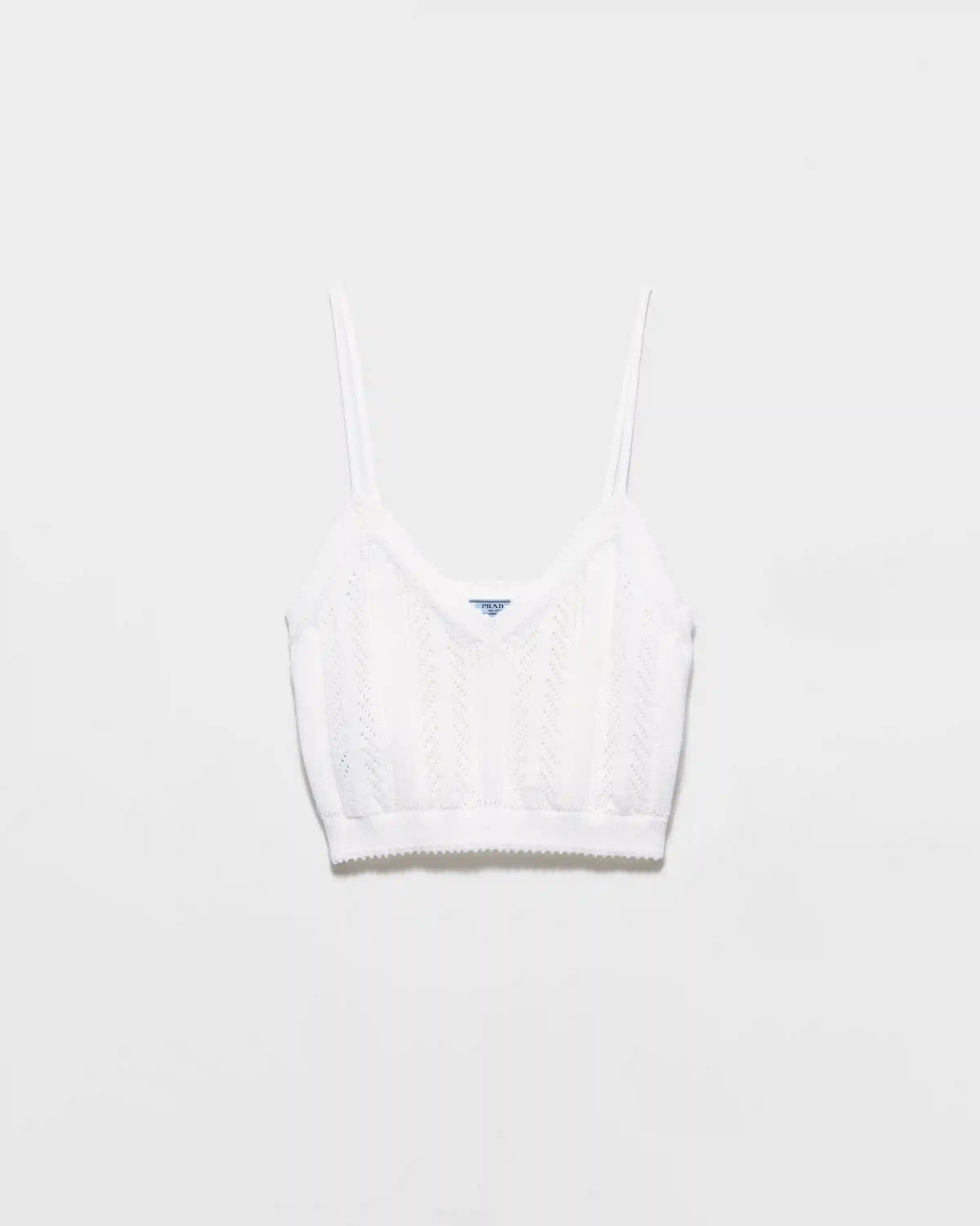 Openwork cotton crop top