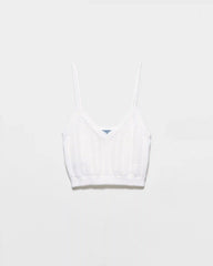 Openwork cotton crop top
