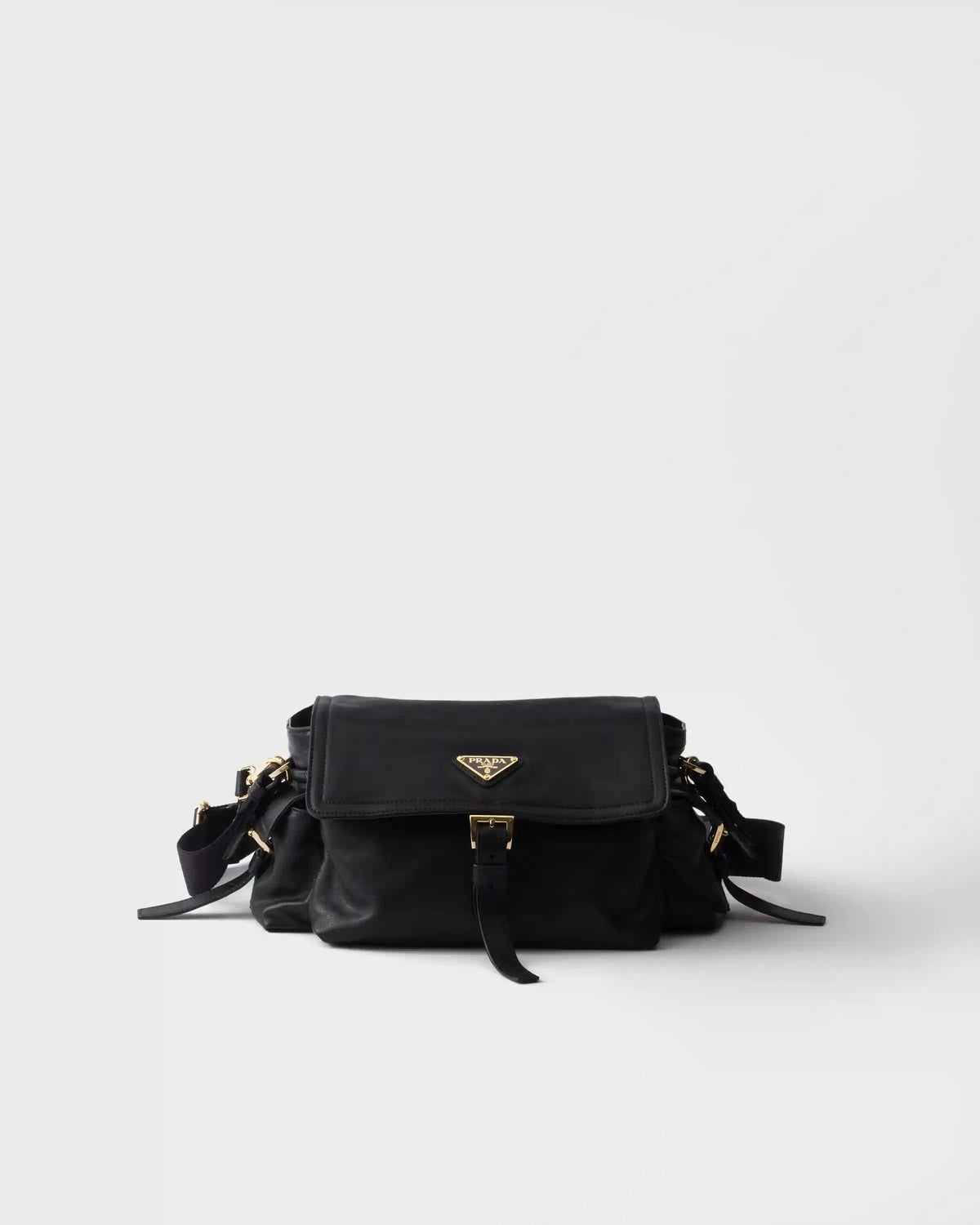 Prada Explore medium nappa leather shoulder bag with flap