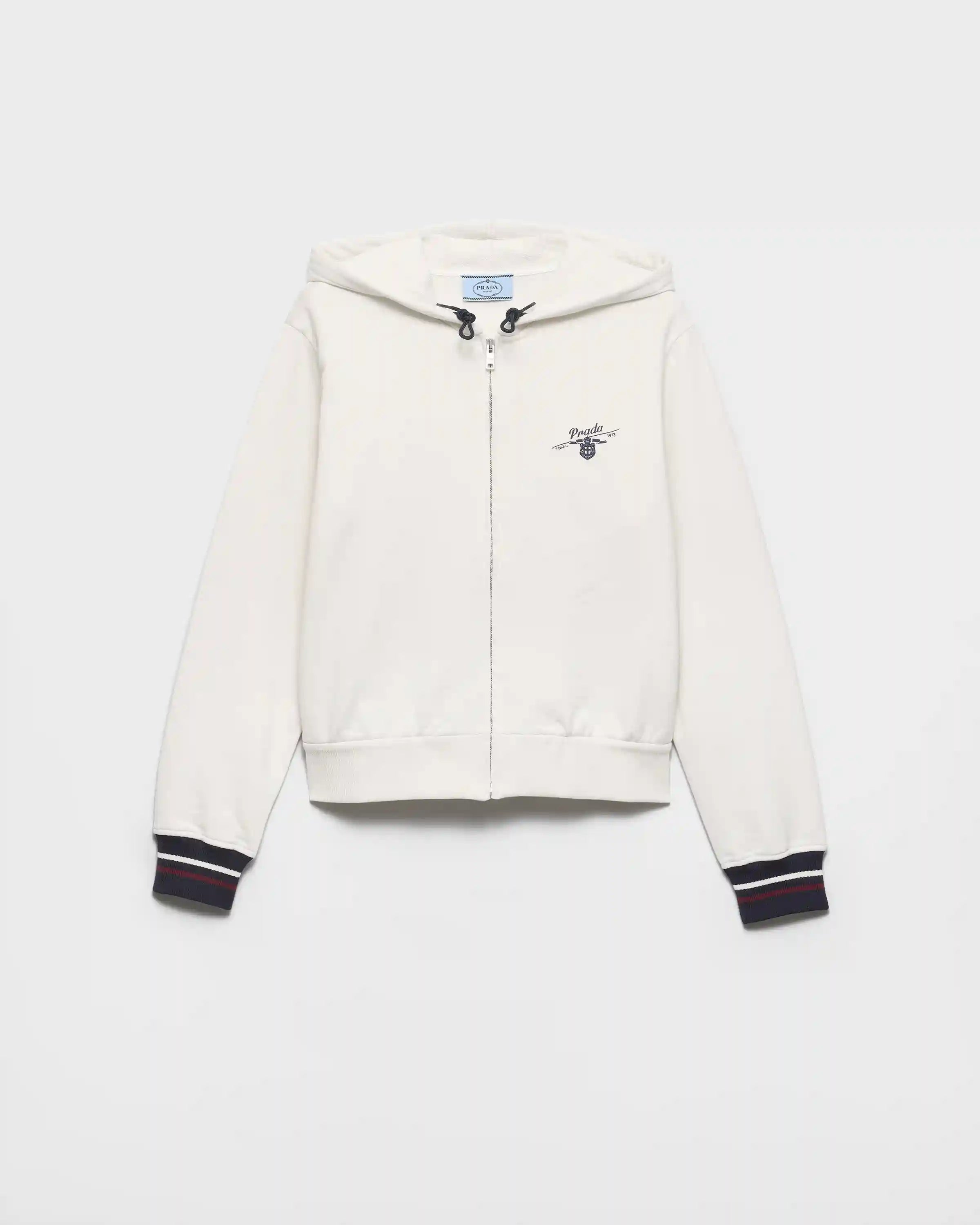 Cotton fleece zipper hoodie