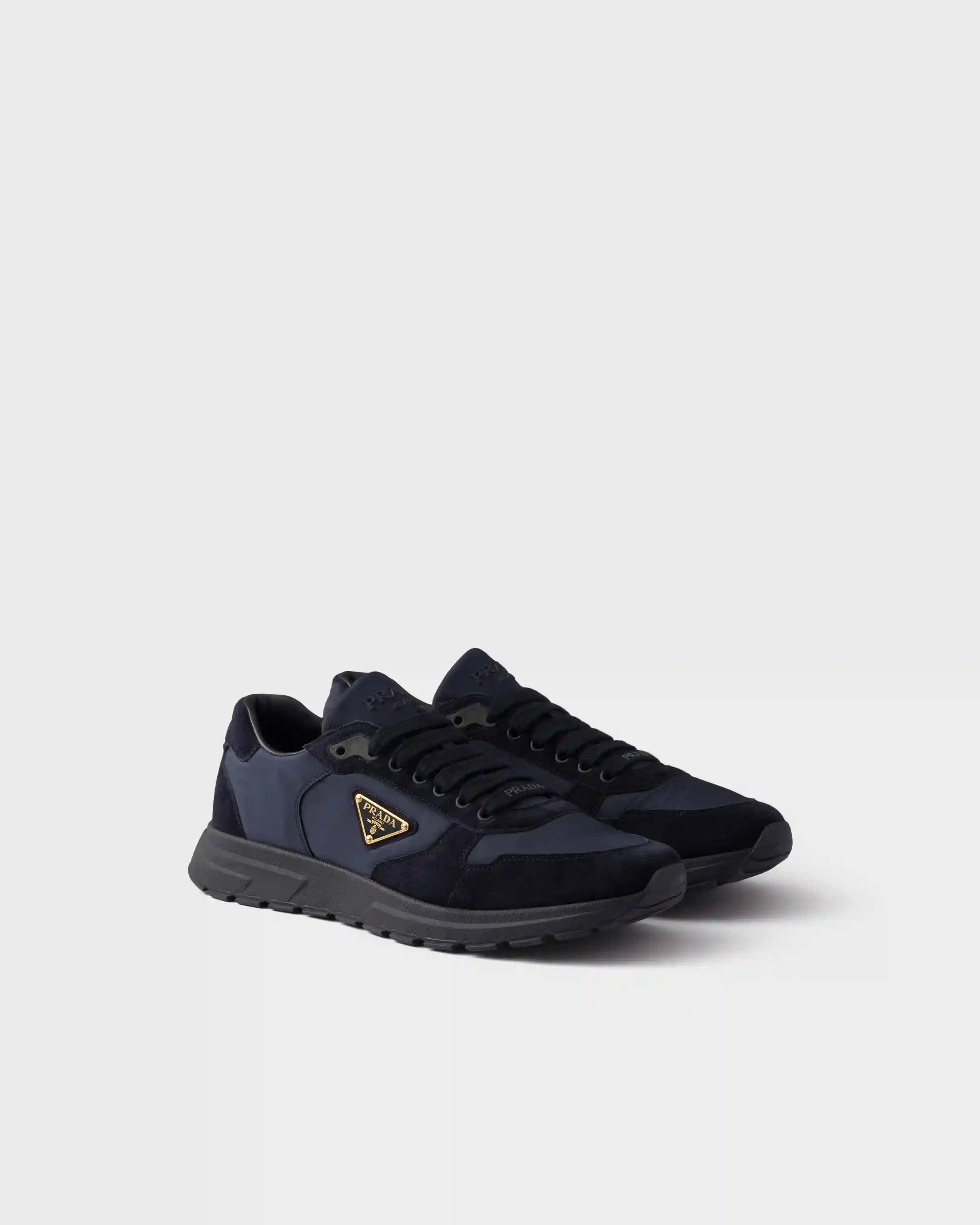 Prax 2.0 Re-Nylon and suede sneakers