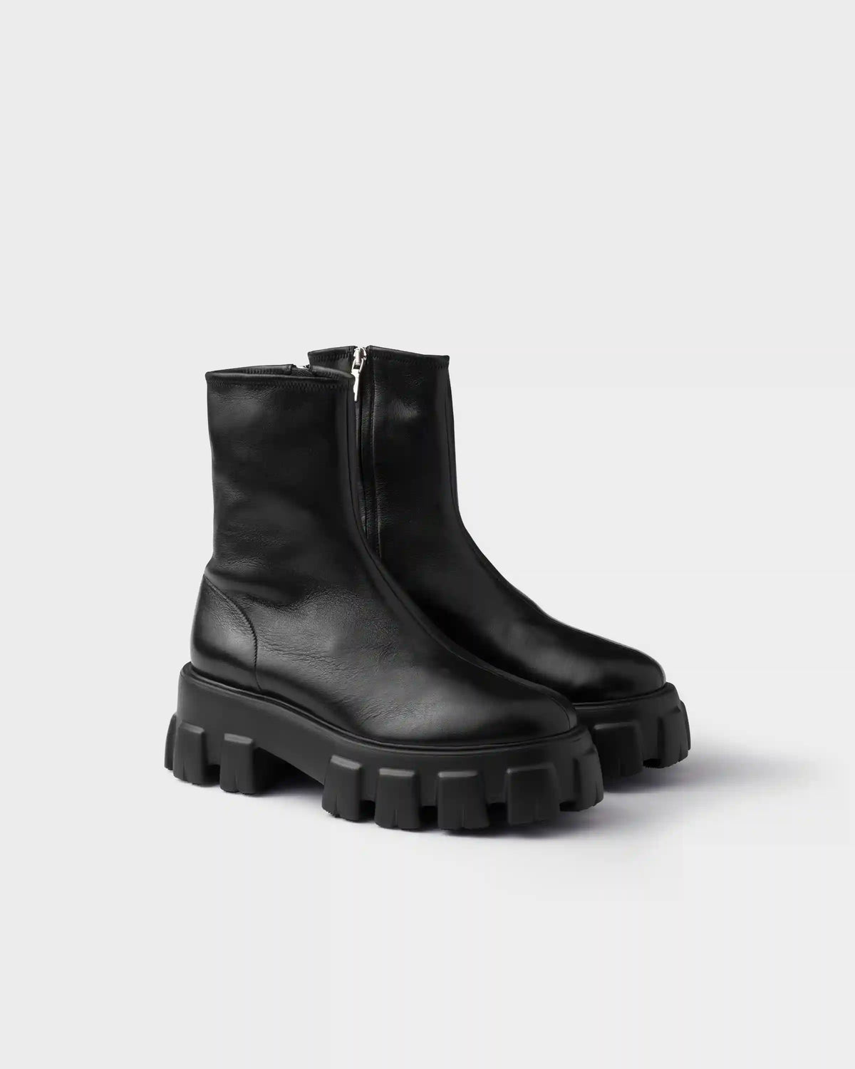 Monolith stretch nappa leather booties