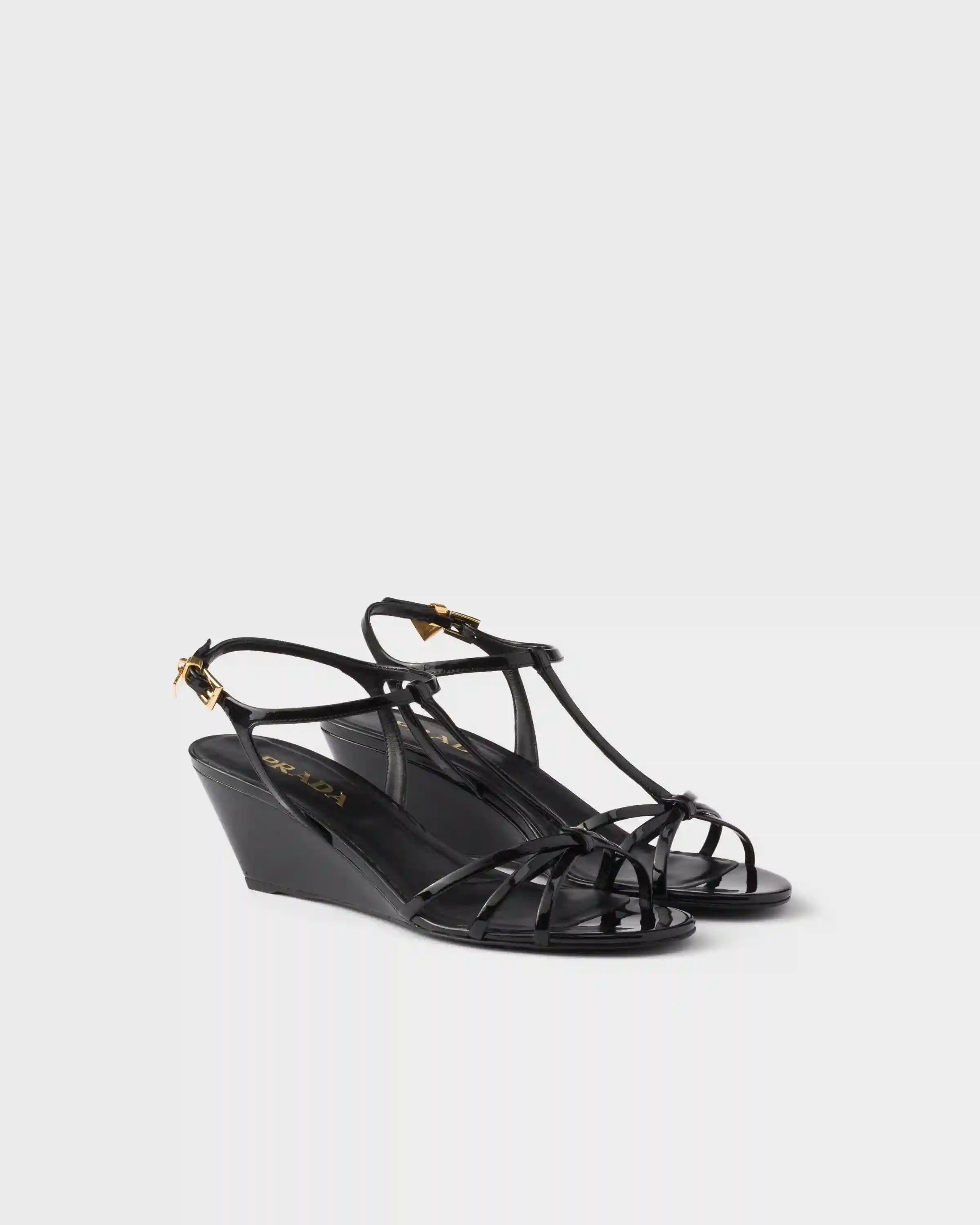 Patent leather sandals