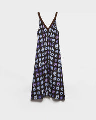 Floral print marocain dress 