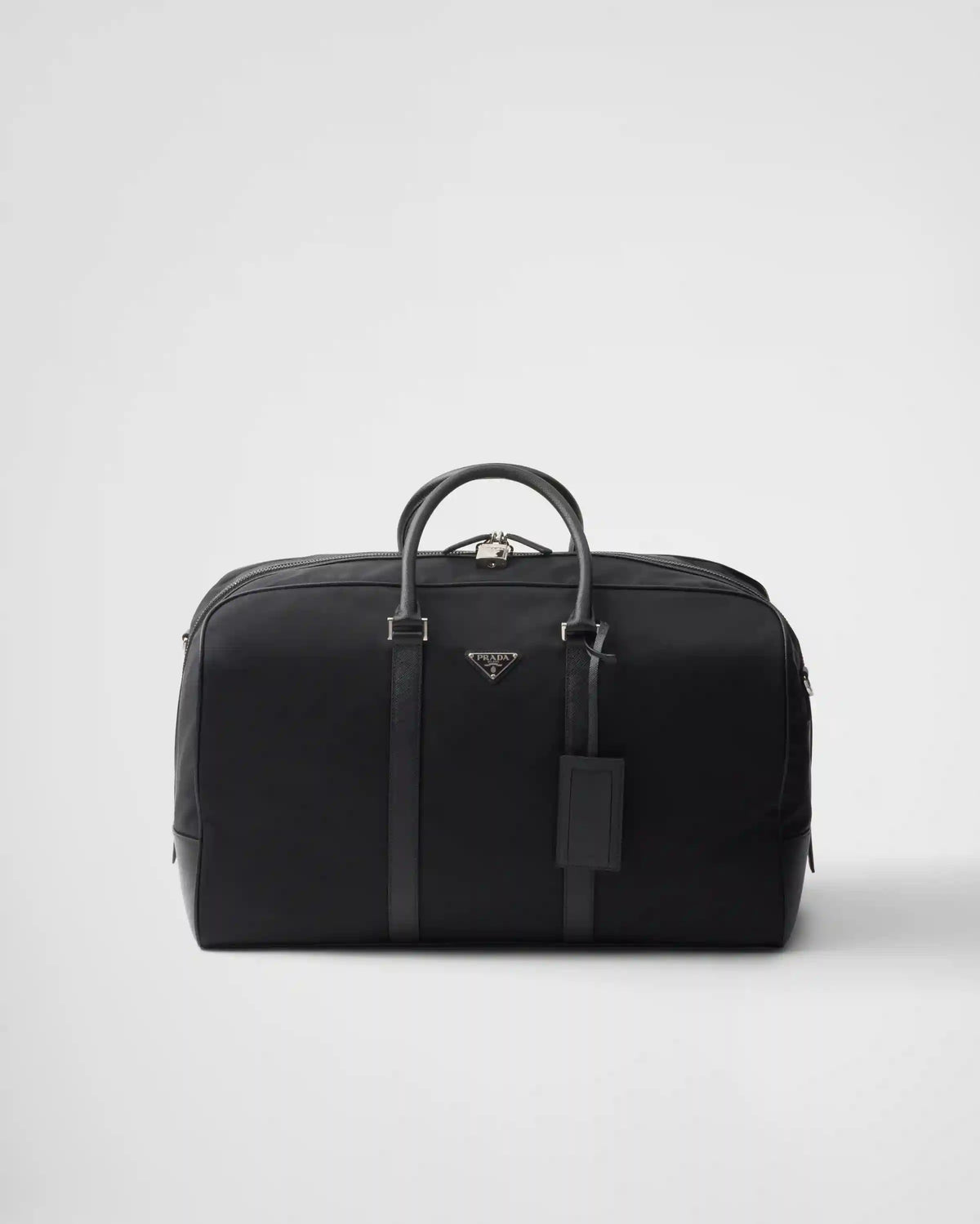 Re-Nylon and Saffiano leather duffel bag