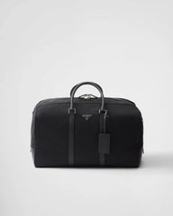 Re-Nylon and Saffiano leather duffel bag