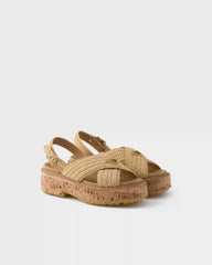 Crochet platform sandals