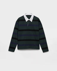 Long-sleeved cotton polo shirt