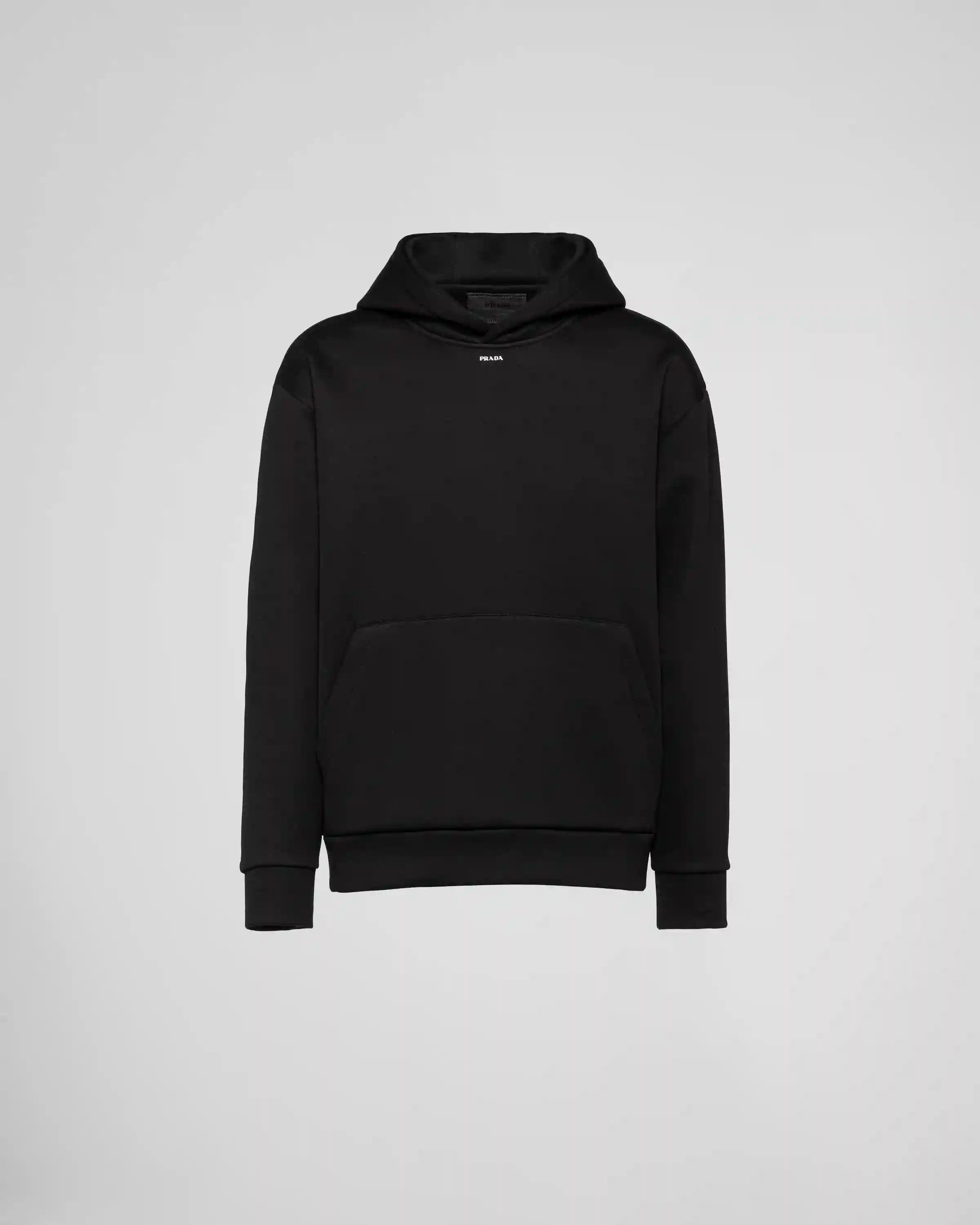 Technical cotton hoodie
