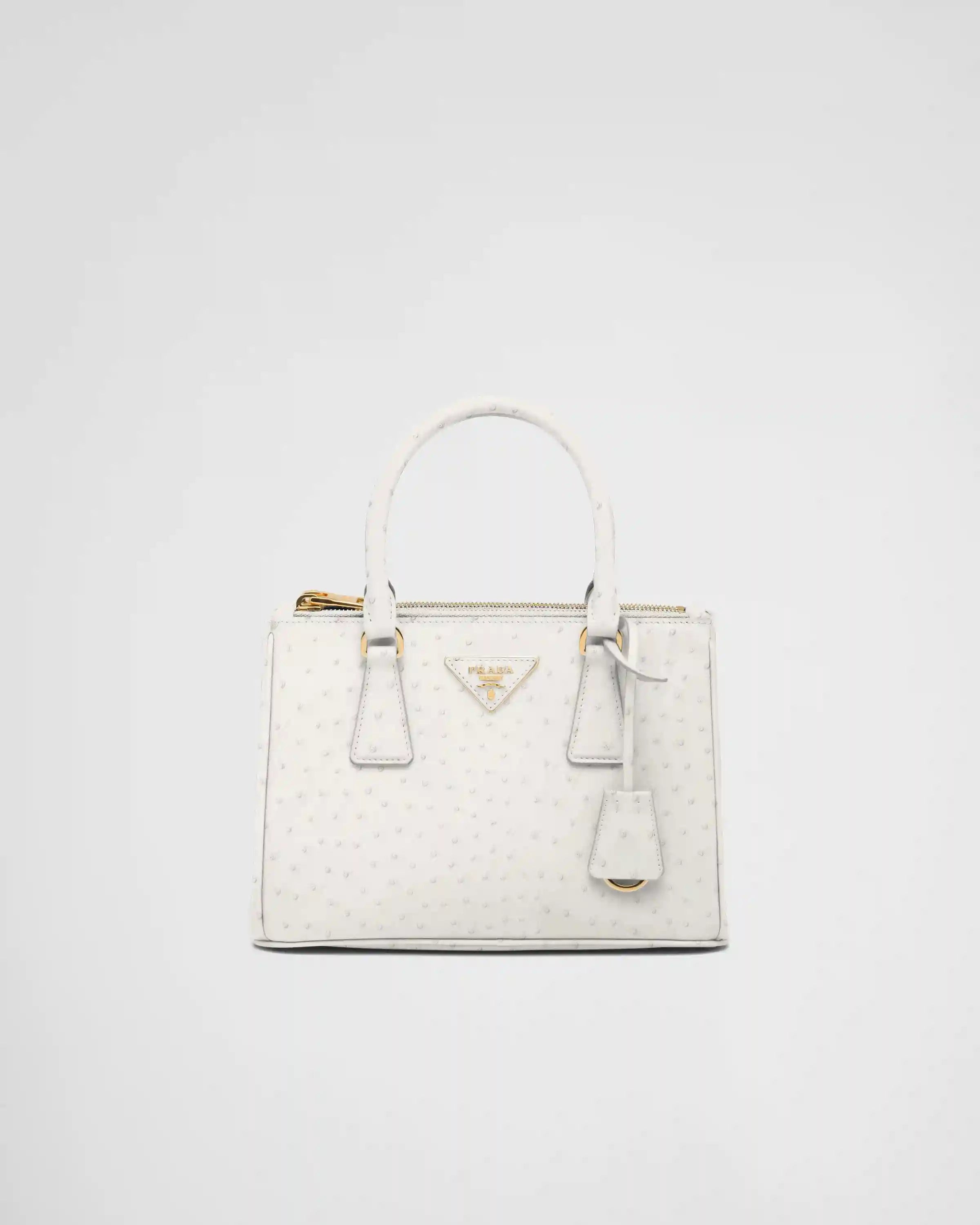 Prada Galleria small ostrich leather bag