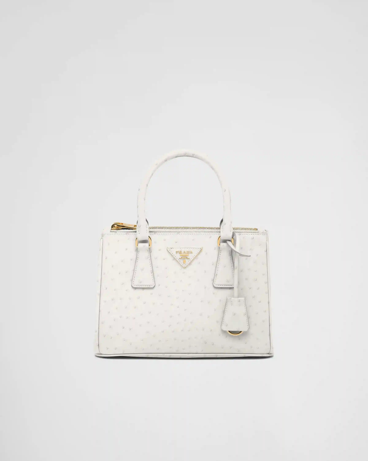 Prada Galleria small ostrich leather bag