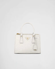 Prada Galleria small ostrich leather bag