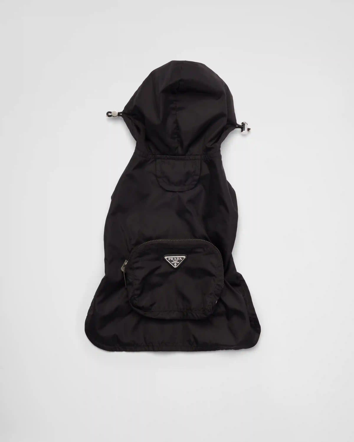 Re-Nylon hooded dog raincoat