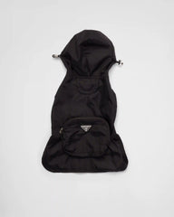 Re-Nylon hooded dog raincoat