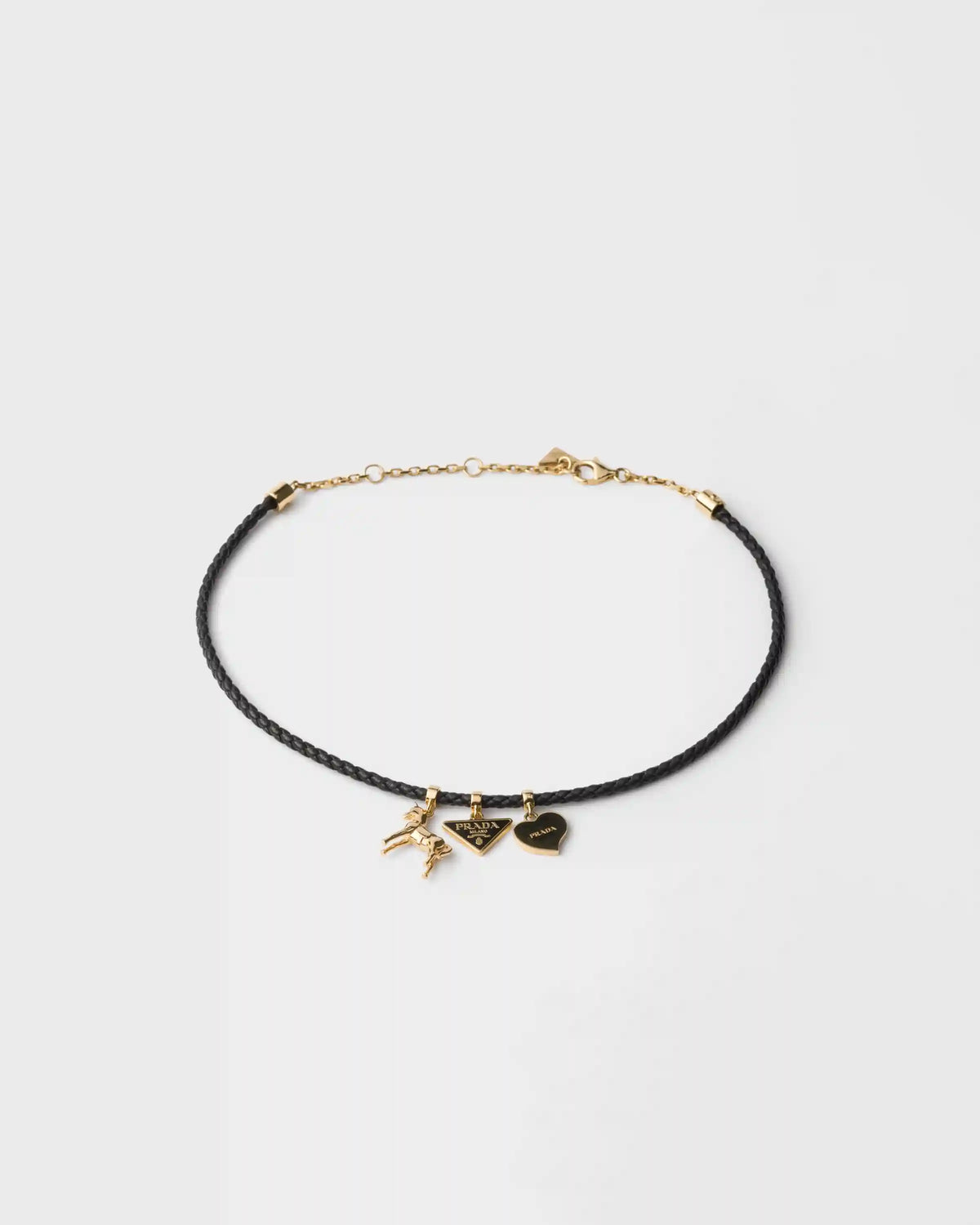 Braided nappa leather choker