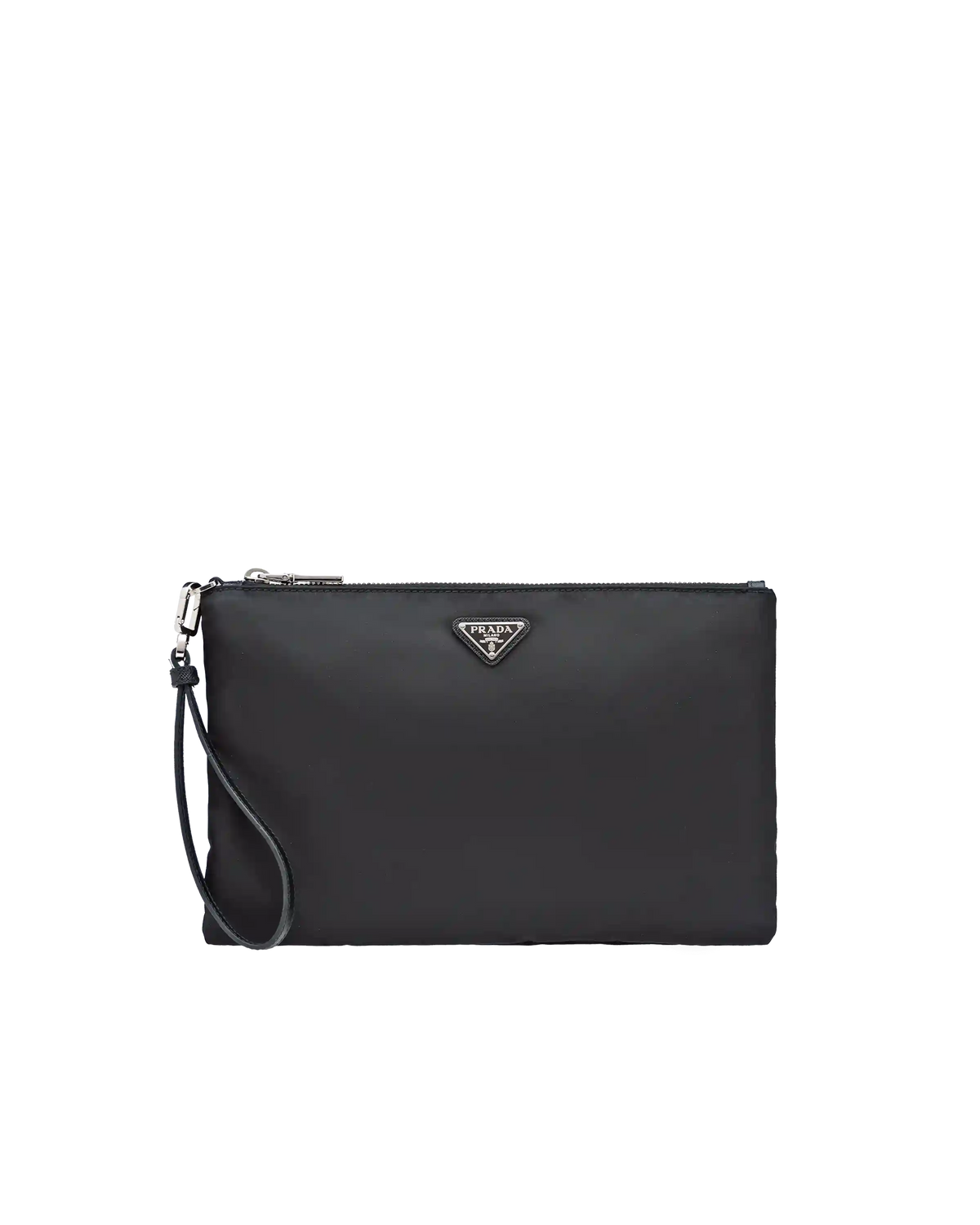 Re-Nylon and Saffiano leather pouch
