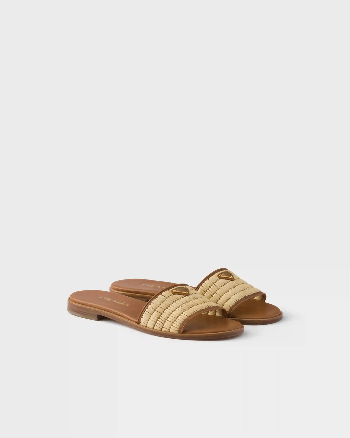 Leather and crochet slides