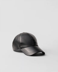 Nappa leather baseball cap