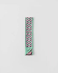 Printed silk twill skinny scarf