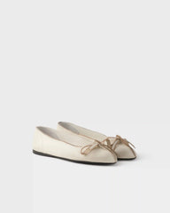 Antiqued leather ballerinas