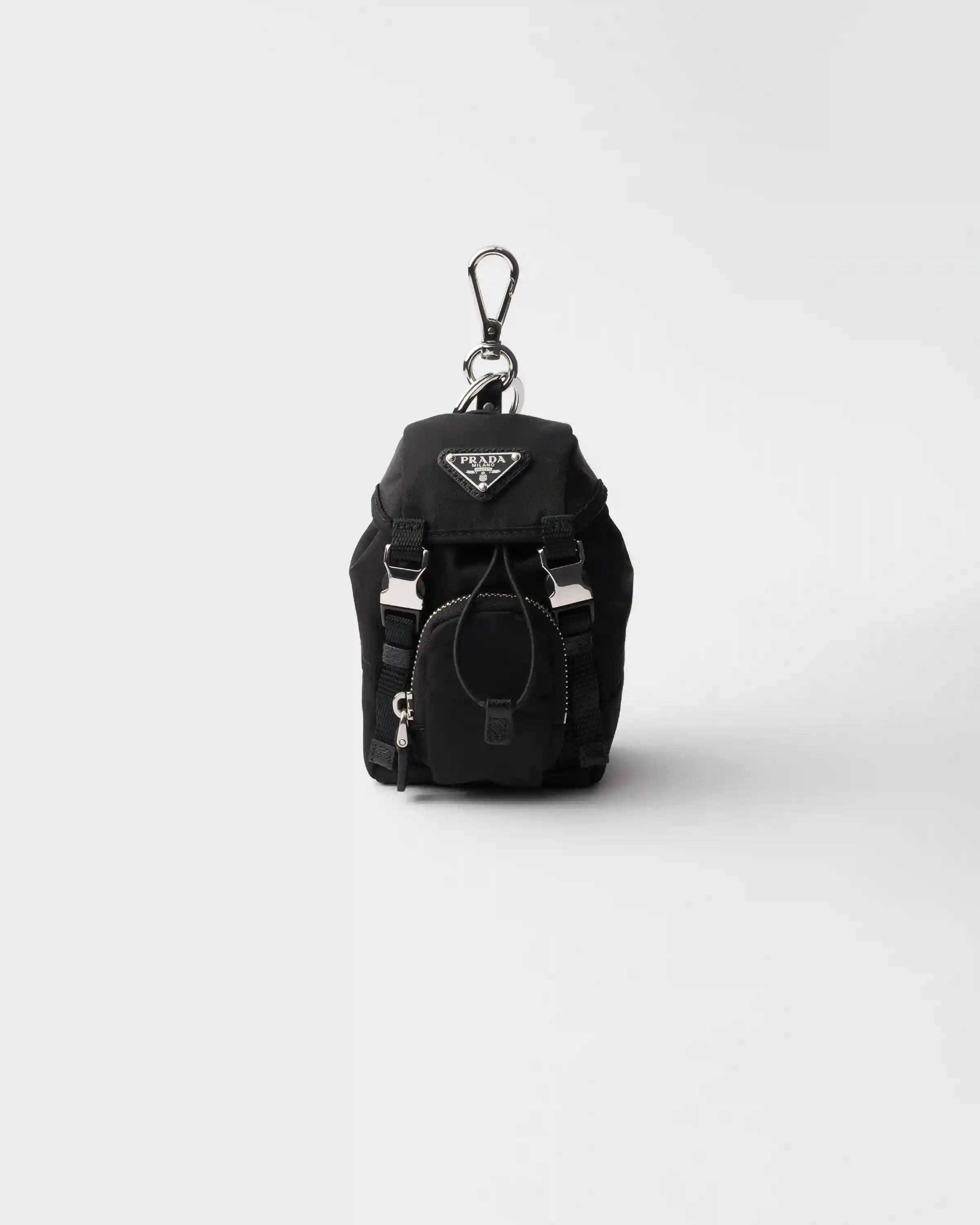 Re-Nylon mini pouch keychain charm