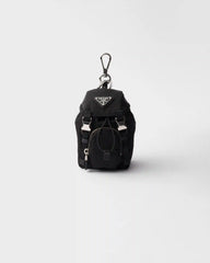 Re-Nylon mini pouch keychain charm