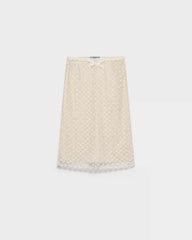 Embroidered lace skirt