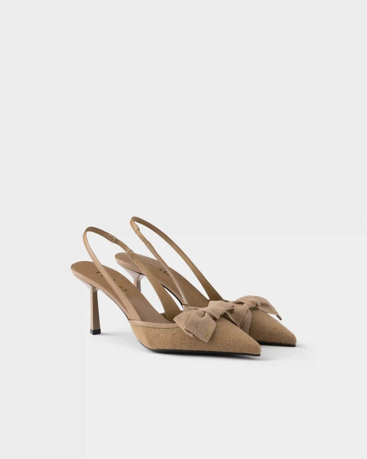 Fabric slingback pumps