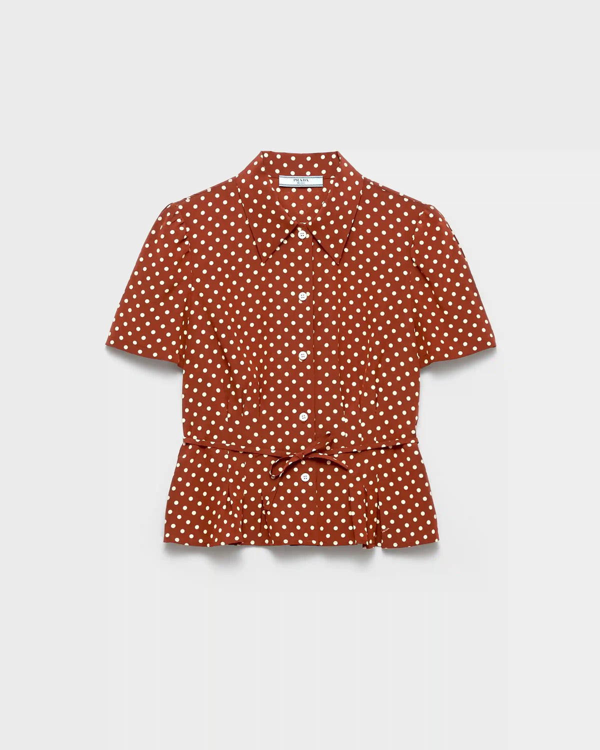 Polka-dot marocain shirt