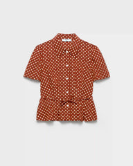 Polka-dot marocain shirt