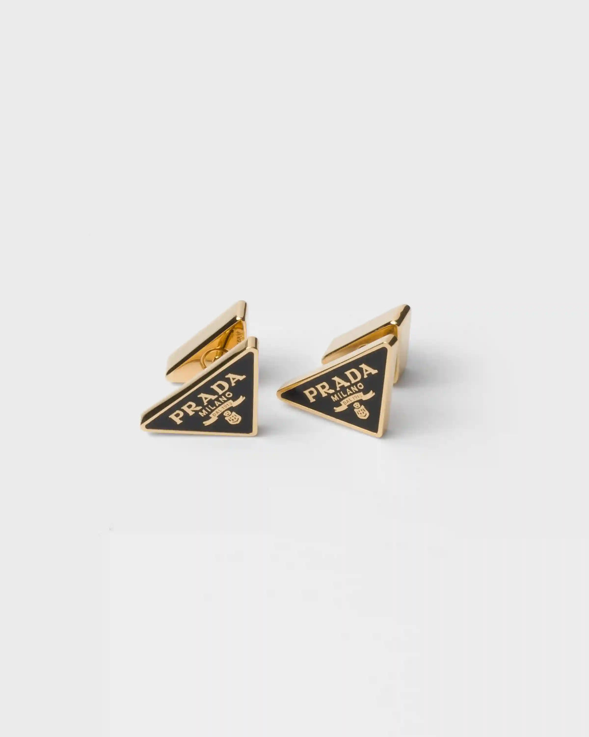 Enameled metal earrings