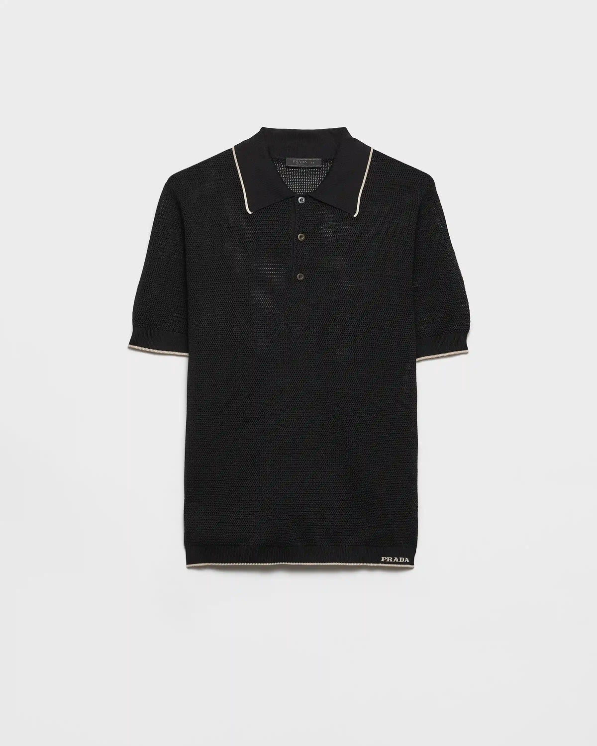 Silk and cotton polo shirt