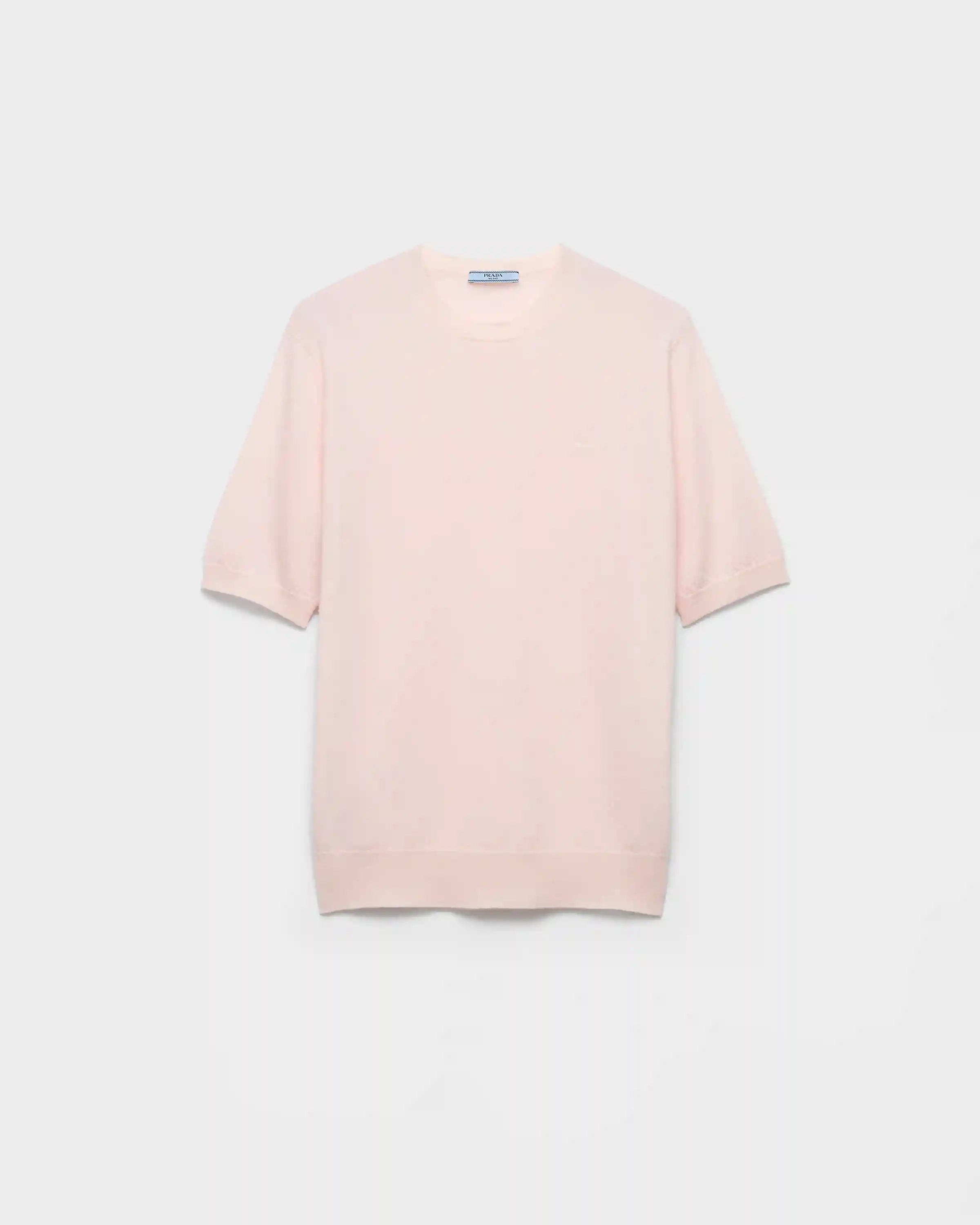 Short-sleeved cashmere T-shirt