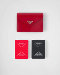 Playing cards with leather case