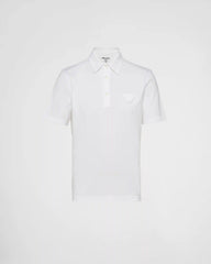Short-sleeved cotton polo shirt