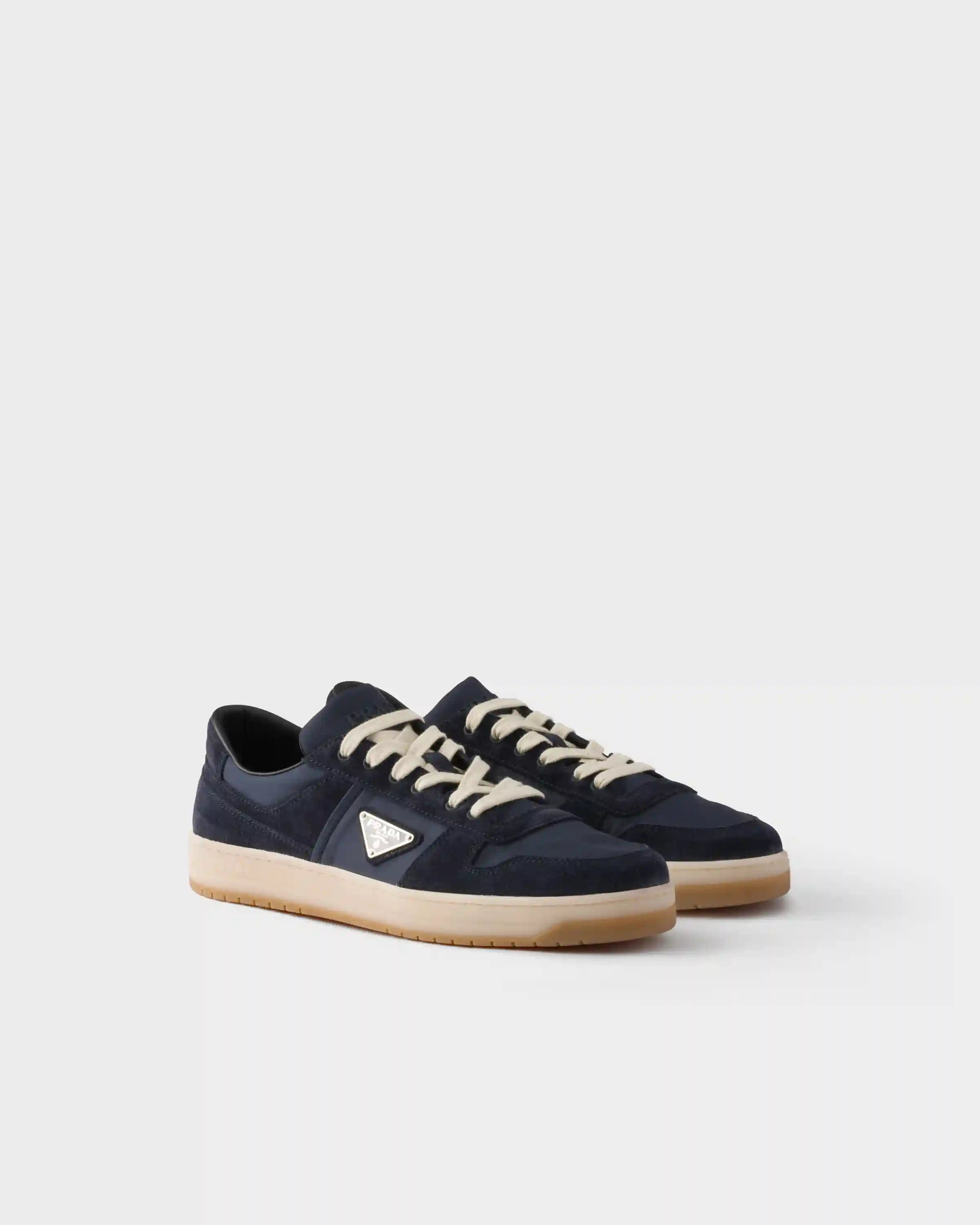 Downtown Re-Nylon and suede sneakers