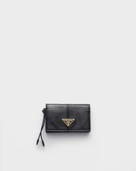 Leather card holder with flap
