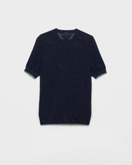 Silk and cotton crew-neck sweater