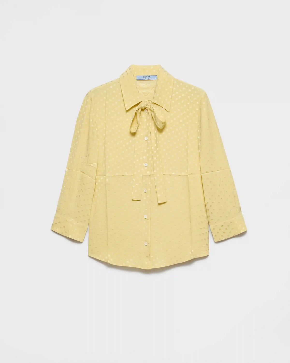 Polka-dot satin shirt