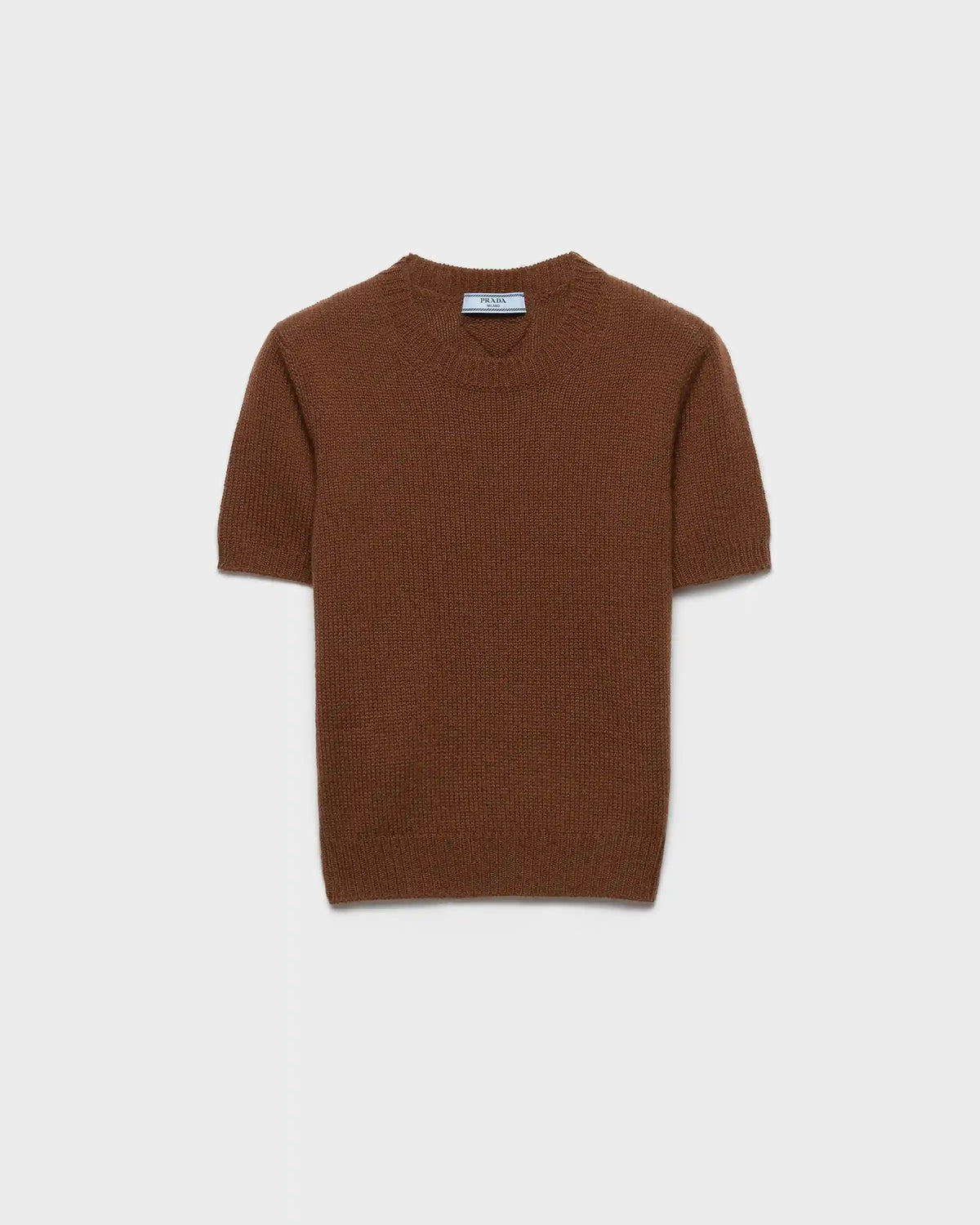Short-sleeved cashmere sweater