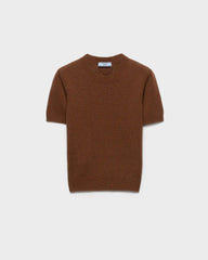 Short-sleeved cashmere sweater