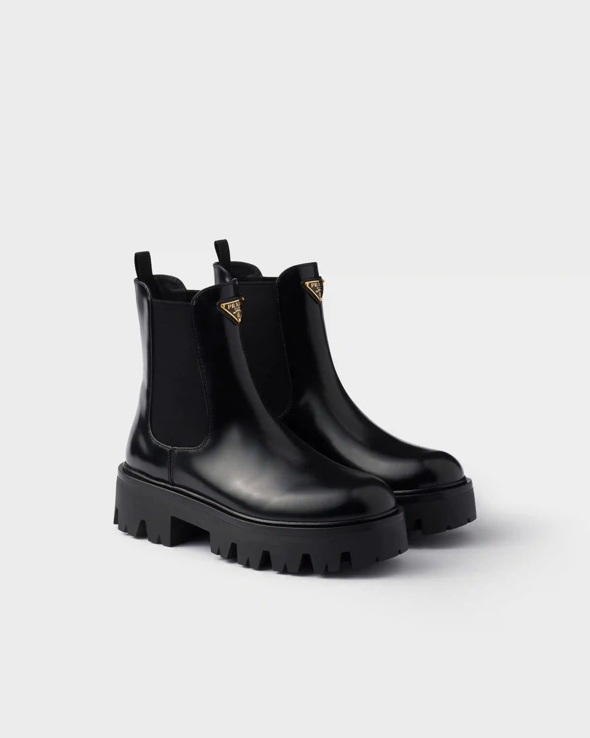 Brushed leather booties
