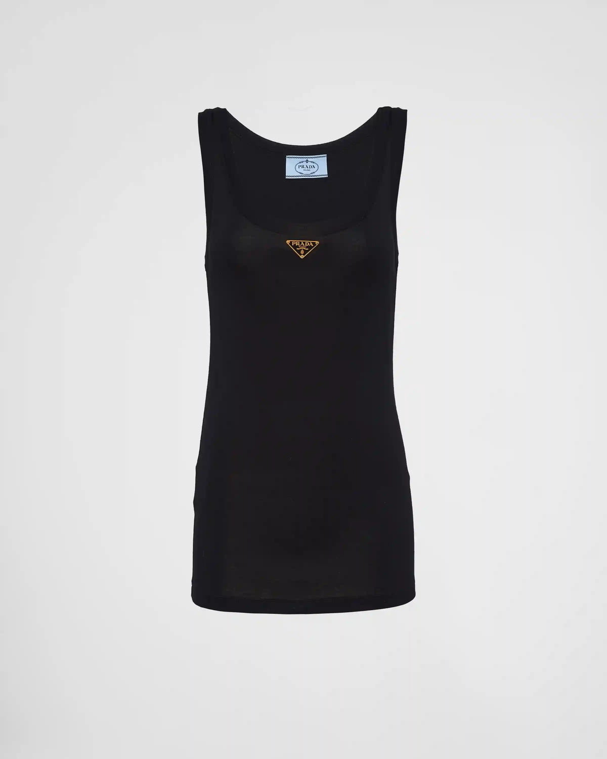 Ribbed knit jersey tank top