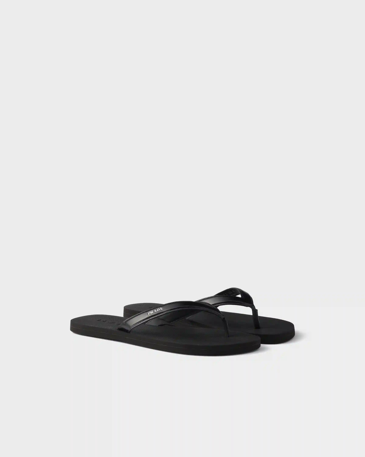 Brushed leather flip-flops