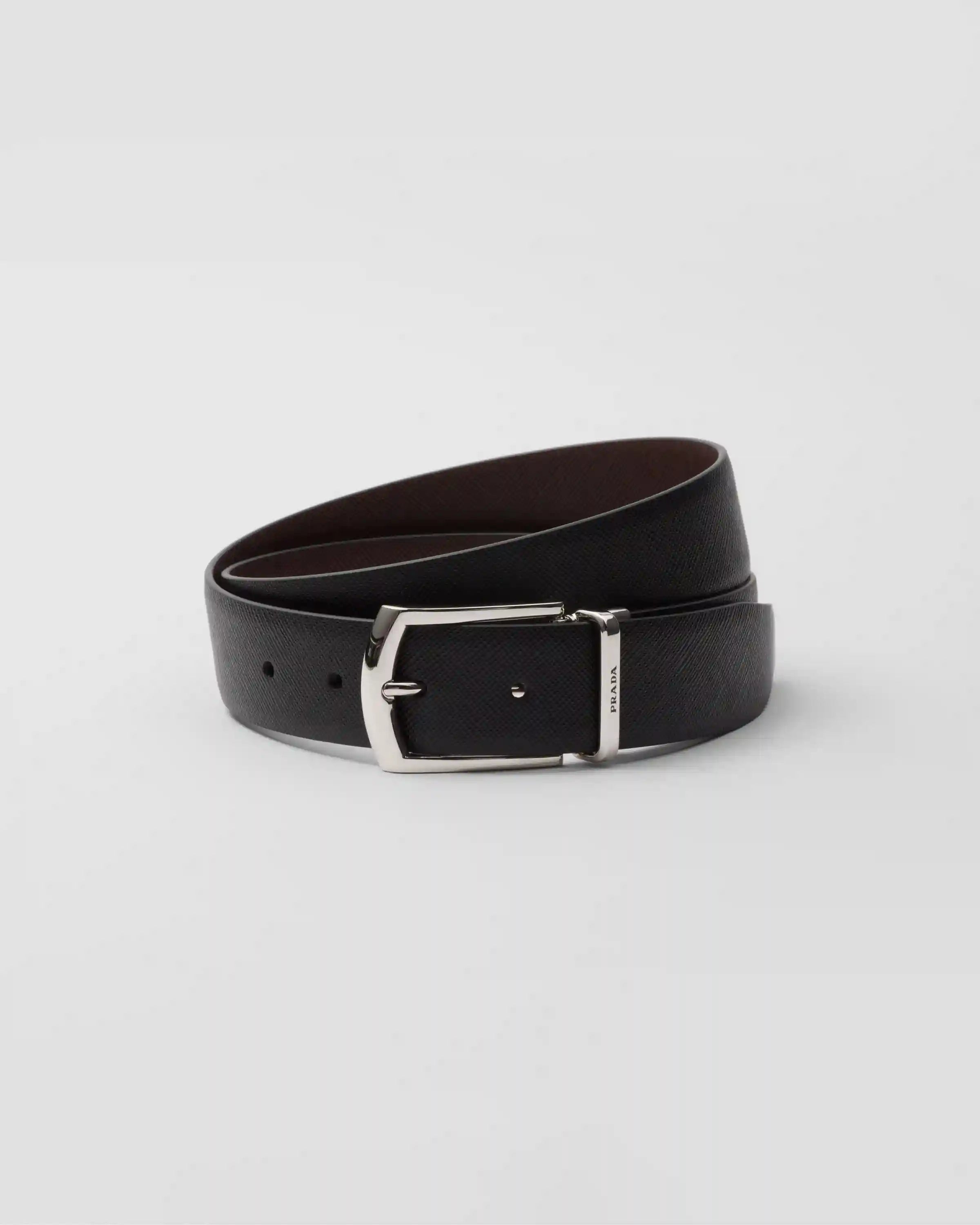 Reversible Saffiano leather belt