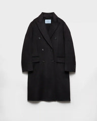 Double-breasted double cashwool coat