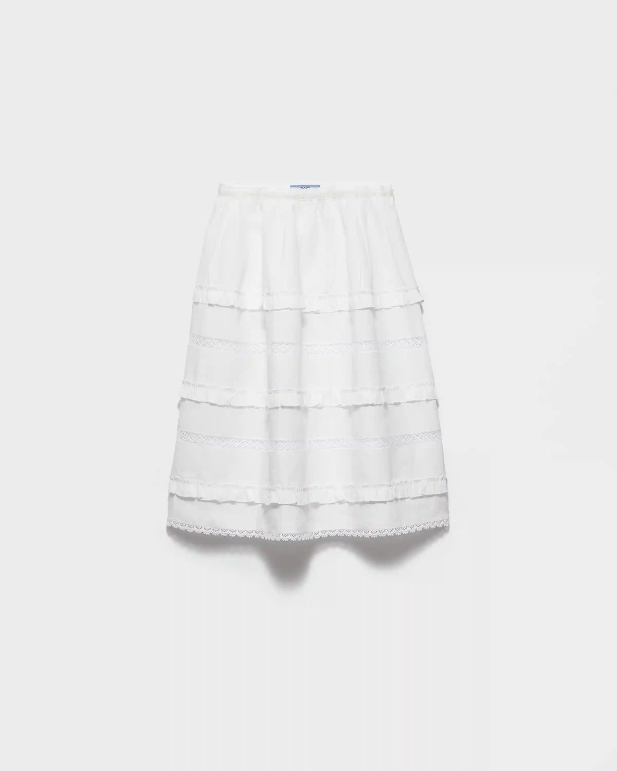 Embroidered linen skirt