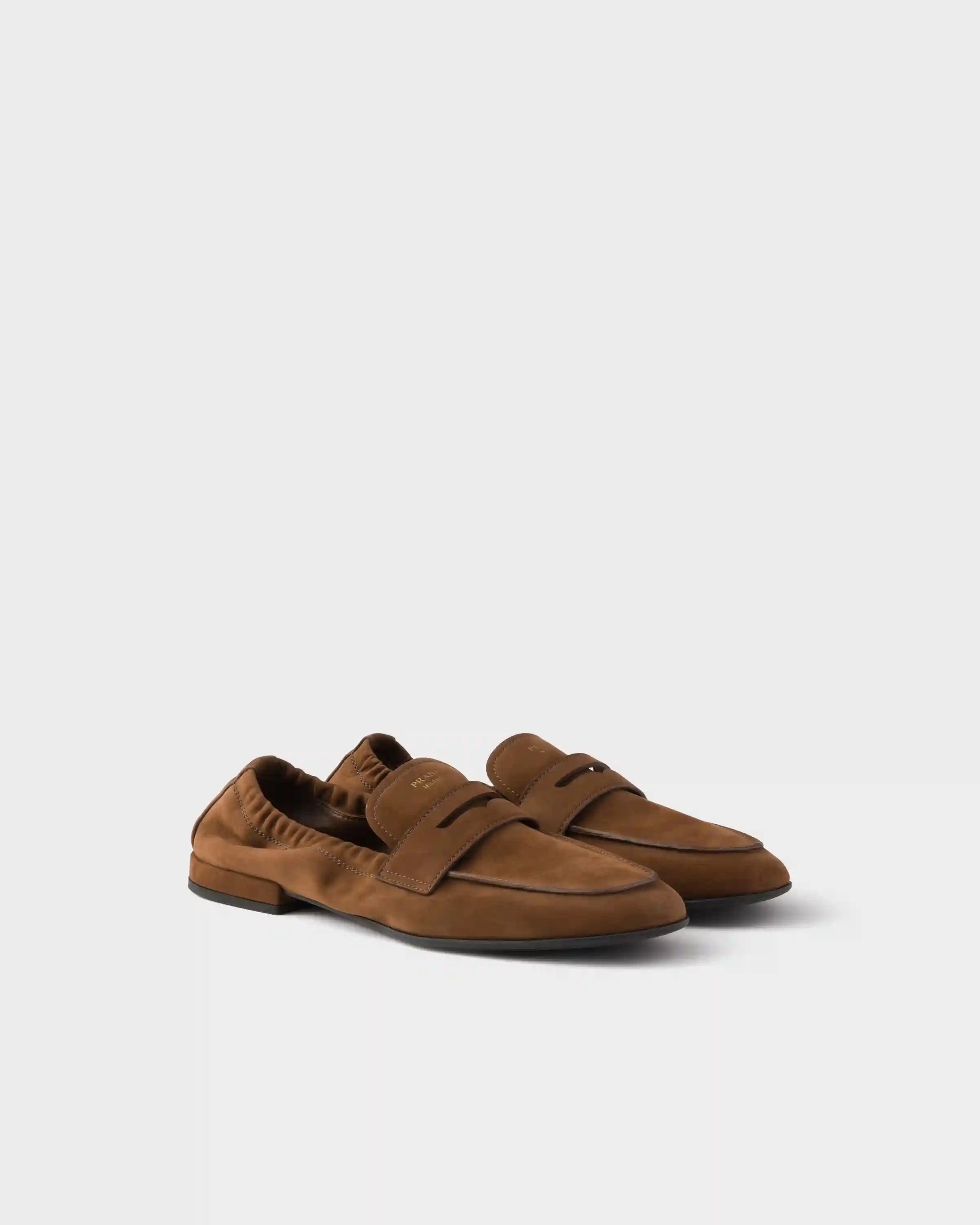 Shuffle nubuck leather loafers
