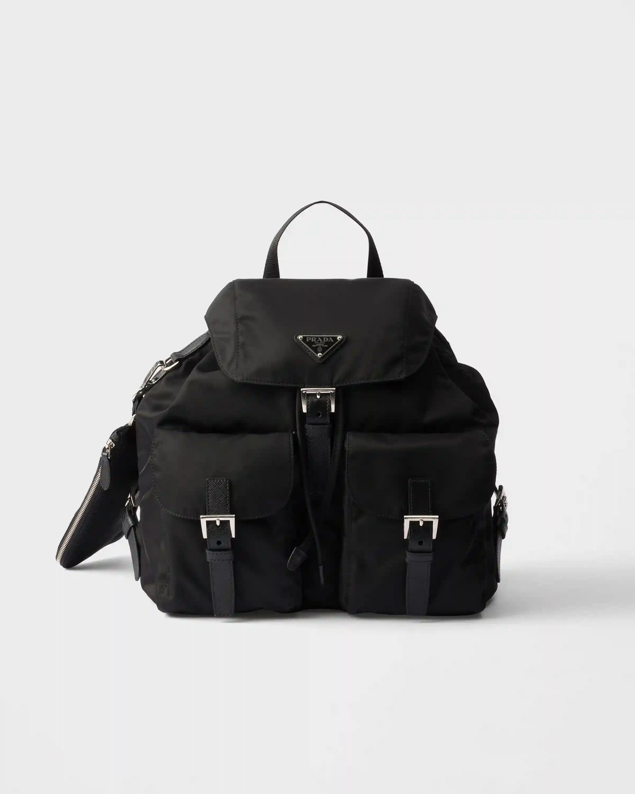 Medium Re-Nylon backpack with pouch